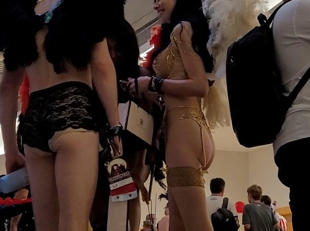 Slim Angel Cosplayer in Lingerie Showing That Cheeky Booty