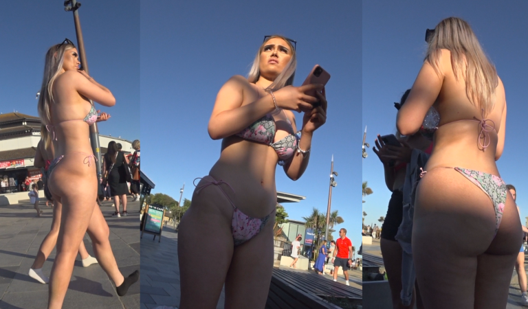 British Blonde PAWG in Bikini